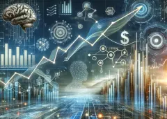 This image reflects the transformative impact of artificial intelligence on the business world, highlighting the integration of AI into corporate strategies and the competitive dynamics among tech gia...