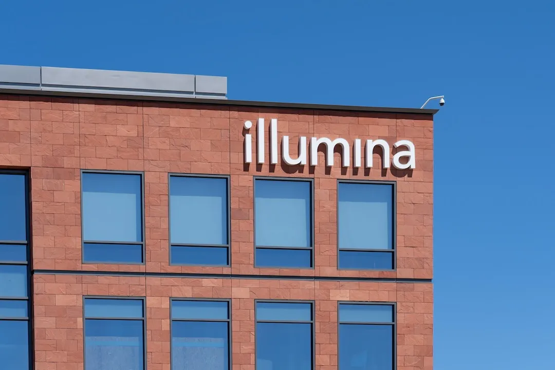 Illumina sign at its Headquarters in San Diego. Illumina is an American company that applies technologies to the analysis of genetic variation and function.