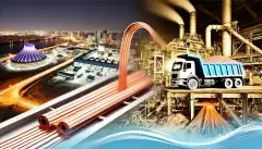 Image depicting the concept of an 'Urban Mine' with a focus on copper recycling