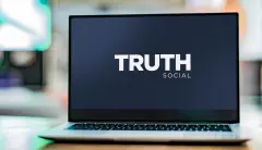 Truth Social Logo on Laptop Screen