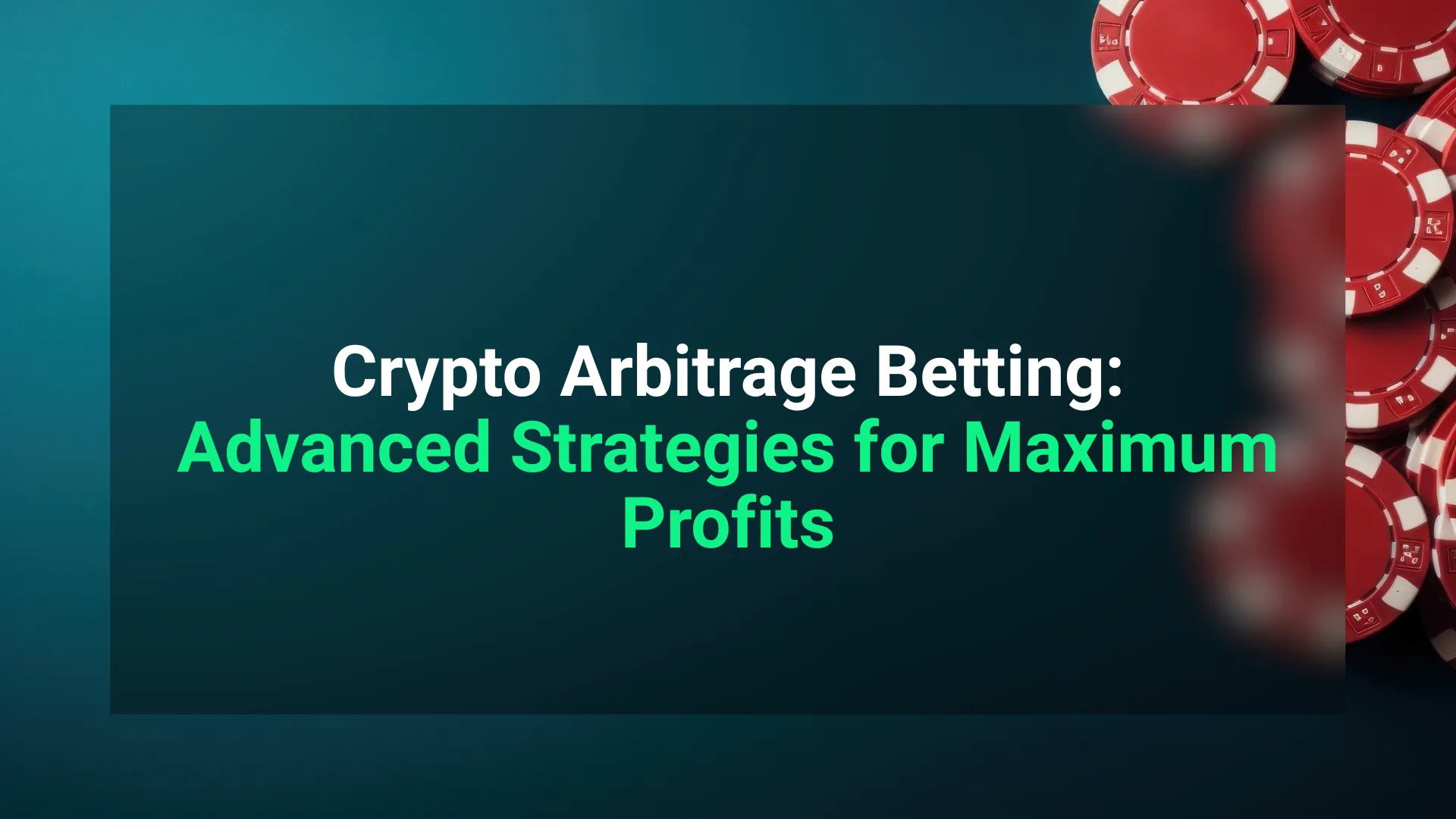 Crypto arbitrage betting concept 