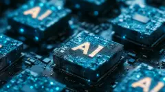 Tech AI concept controlling technological tools and intelligent robots. Development of an artificial code of ethics chips artificial intelligence science