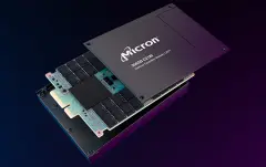 Micron 256GB Memory Expansion Module deconstructed on dark background