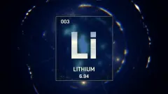 Lithium Li 003 Element logo against blue background.