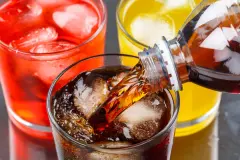 Pouring cola drink drinks lemonade softdrinks in a glass