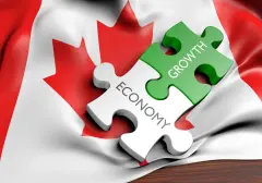 Canada economy and financial market growth concept, 3D rendering