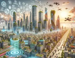 Optimistic Future Depicted City using AI