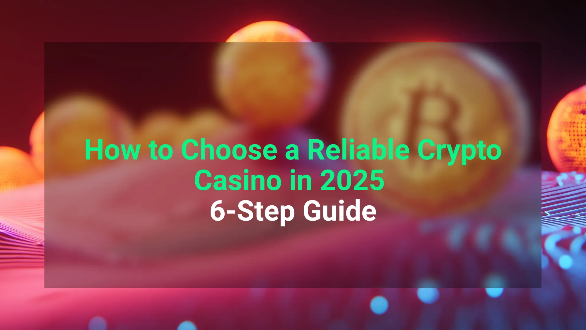 How do I choose a reliable crypto casino?
