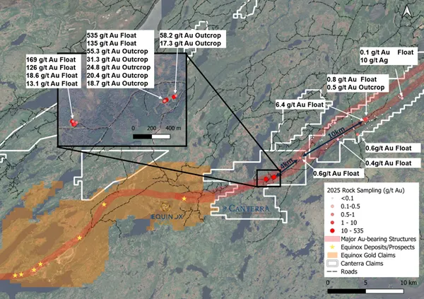 Canterra Minerals Corp Prospecting Highlights at Wilding