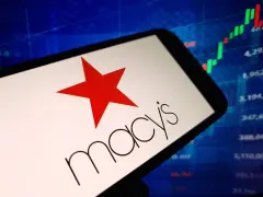 Macy`s company logo displayed on mobile phone