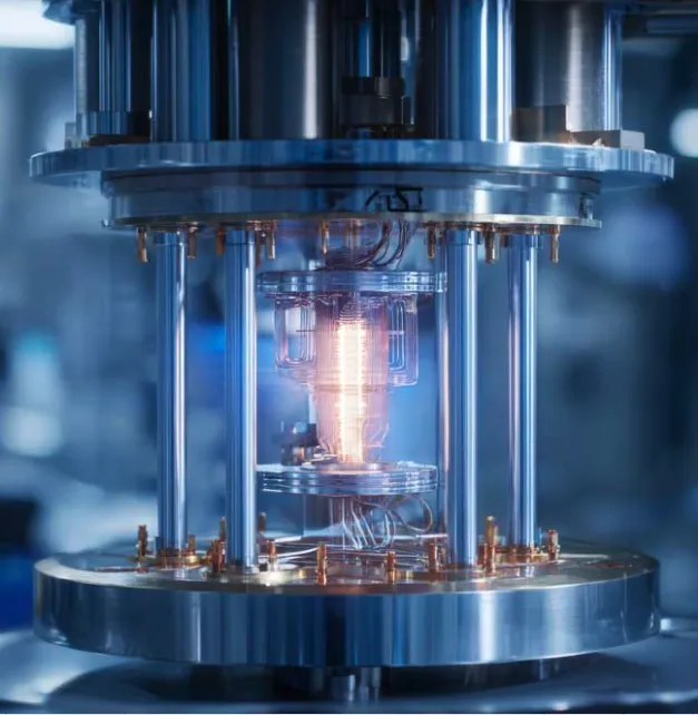 Cryogenic quantum processor core powering ultra-fast, next-generation computing systems.