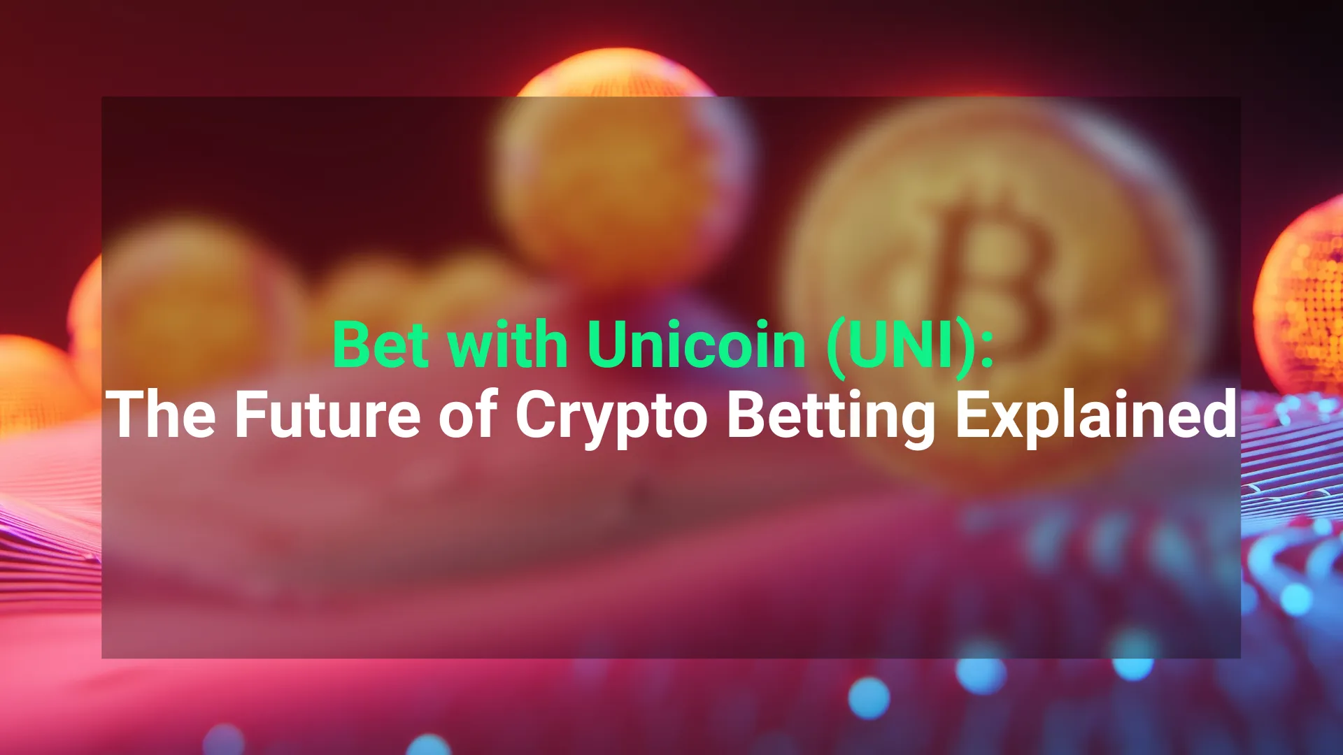 Digital dashboard with UNICOIN (UNI) symbol connected to sports betting data streams