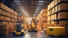 AI Robotics business management smart robotic warehouse AI Generated Image
