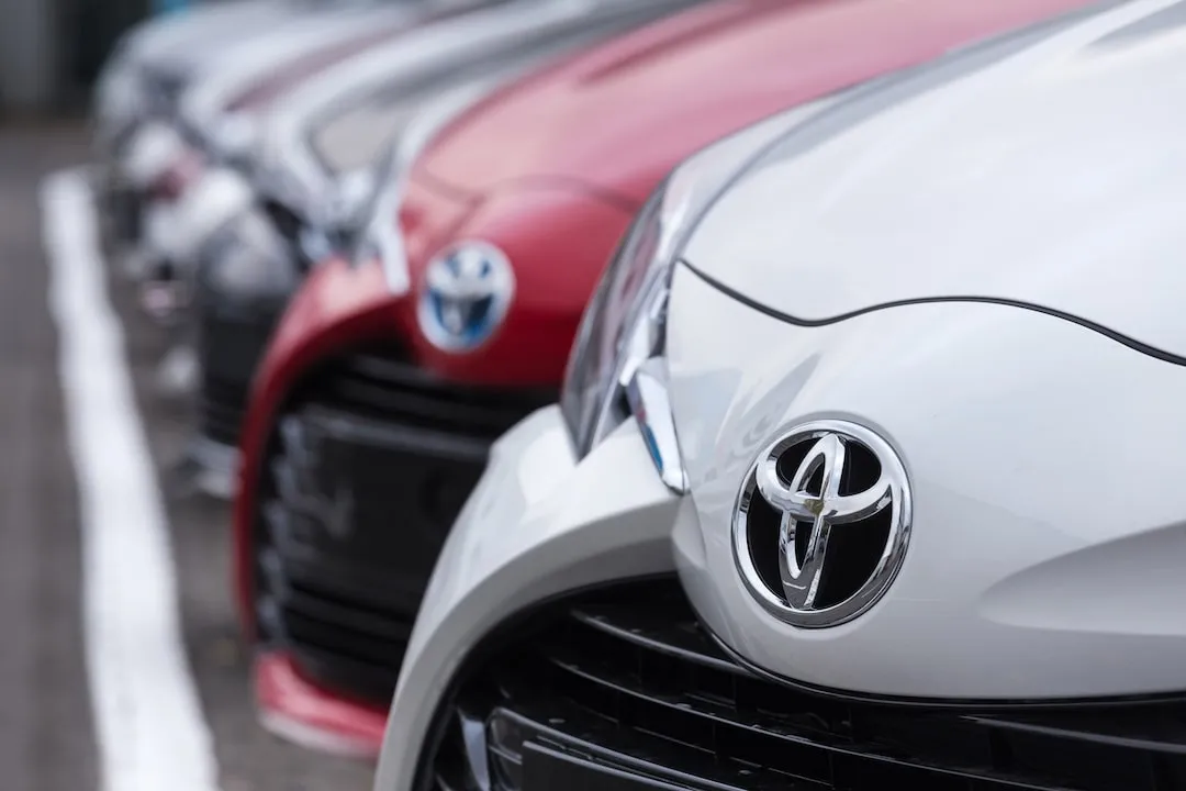 Toyota cars lined up - Toyota's Global Sales Surge