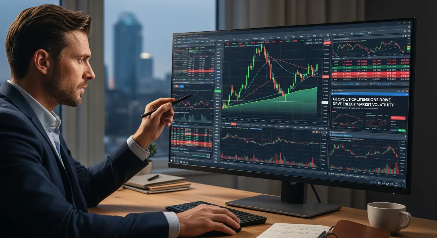 investor analyzing prediction market data on screen