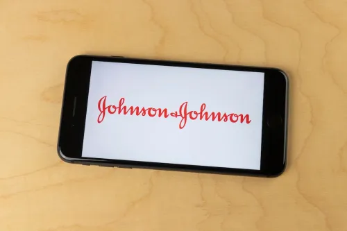 Johnson & Johnson logo on smartphone screen