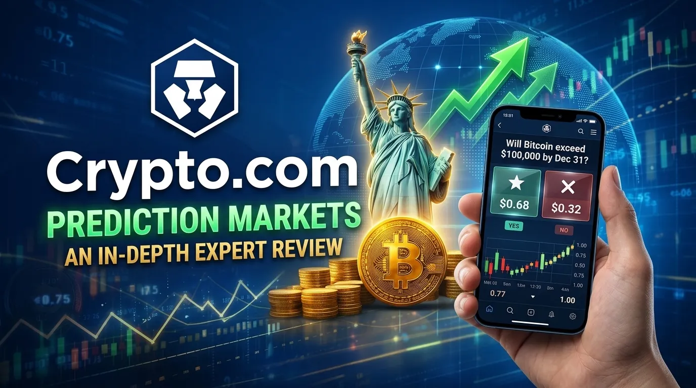 Crypto.com prediction trading interface showing binary outcome market structure