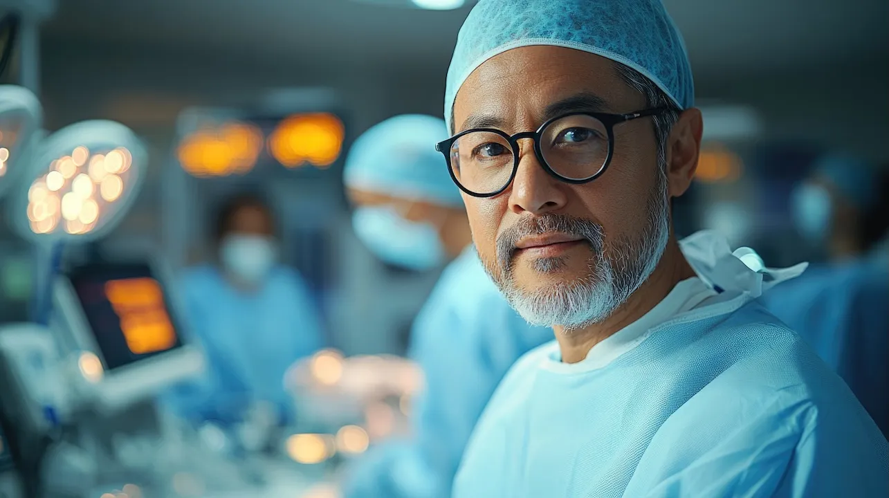 Non surgical lithotripsy procedure in a modern medical setting with healthcare professionals performing advanced treatment techniques.