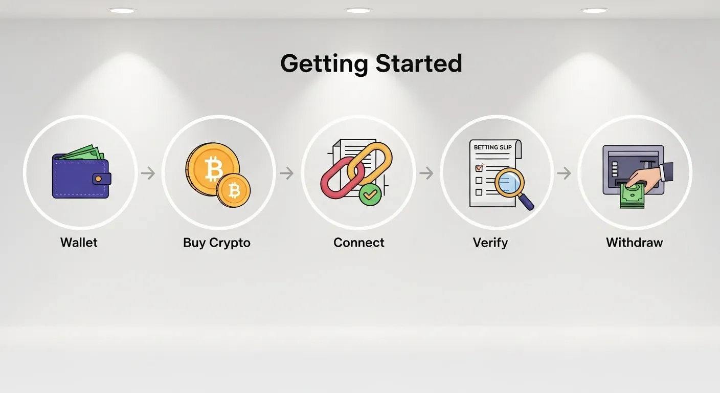 Step by step process to getting started on, on-chain casinos