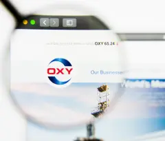Illustrative Editorial of Occidental Petroleum website homepage. Occidental Petroleum logo visible on display screen.