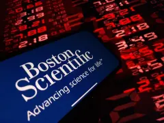 Boston Scientific Stock Science Boston Scientific company logo displayed on mobile phone