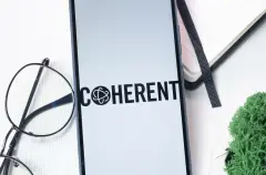 Coherent Corp Logo on Smartphone with spectacles