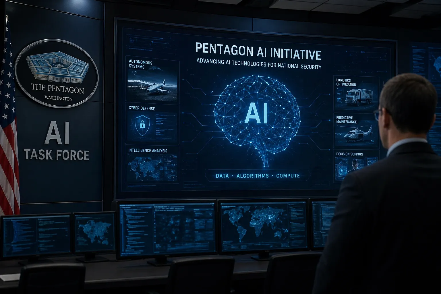 AI command center at the Pentagon