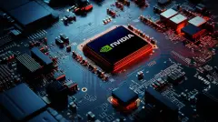 Nvidia NVDA semiconductor chip on circuit board