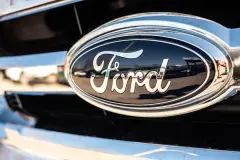 Ford Motor Company Badge in Silver and Blue