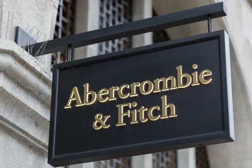 Abercrombie and Fitch black Sign hanging