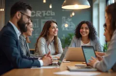 sales team collaborating 