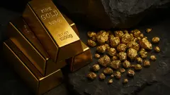 Gold Bars and Gold Mined Nuggets