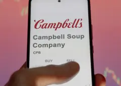 Campbells Campbell Soup Company CPB Stock Ticker on Smartphone Screen