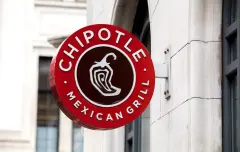 Chipotle Mexican Grill Sign on Restaurant wall