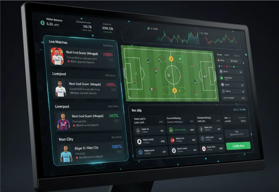 Crypto micro-betting in live sports dashboard