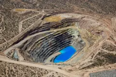 An open-pit copper mine