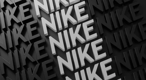 NIKE Logo on repeat in Black and White