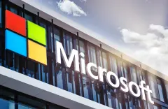 Microsoft Sign Logo on Building