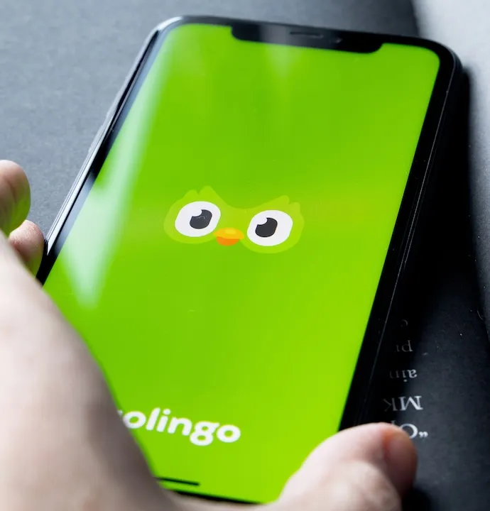 DUOL Duolingo on smartphone screen