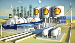 AI depiction of Shell LNG growth terminal