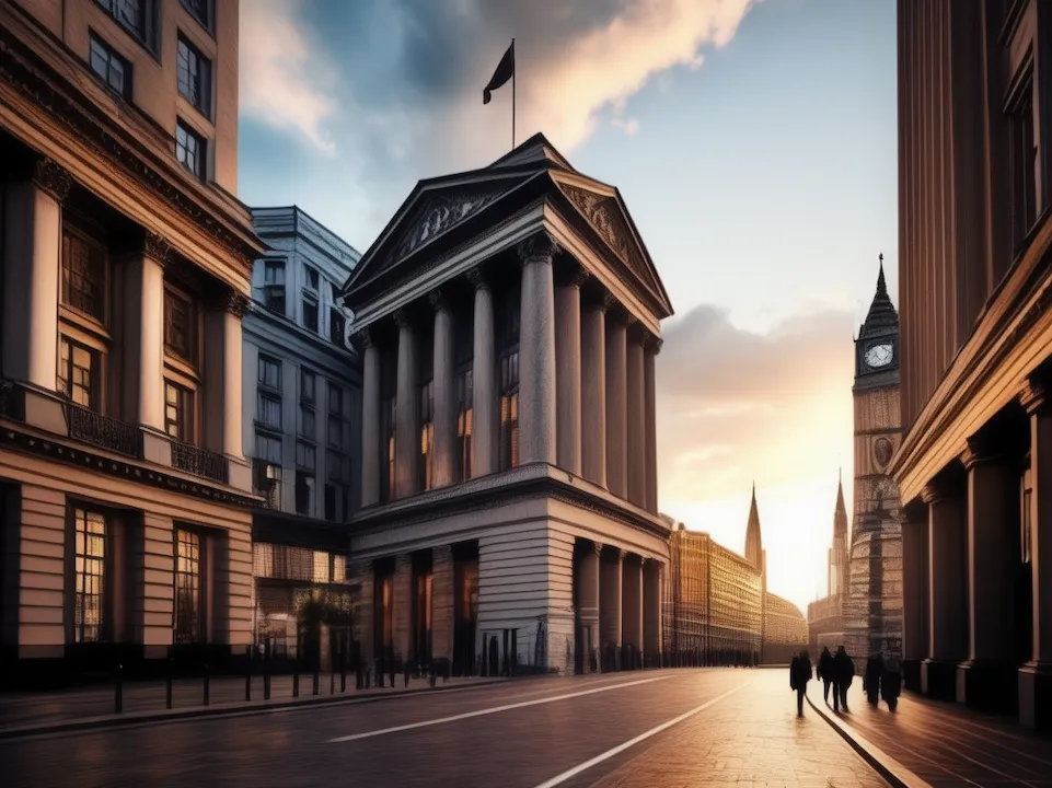 AI imagining of London Stock Exchange and Microsoft