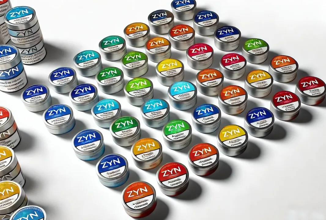 Colourful Zyn Nicotine Tins