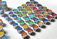 Colourful Zyn Nicotine Tins