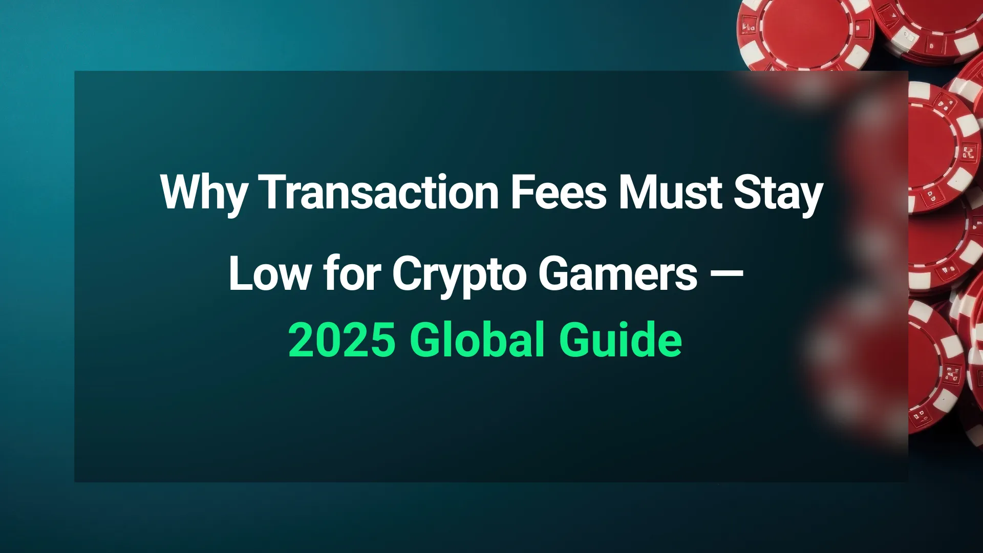 Global crypto gaming user flow diagram highlighting the impact of transaction fees for each player type across popular chains