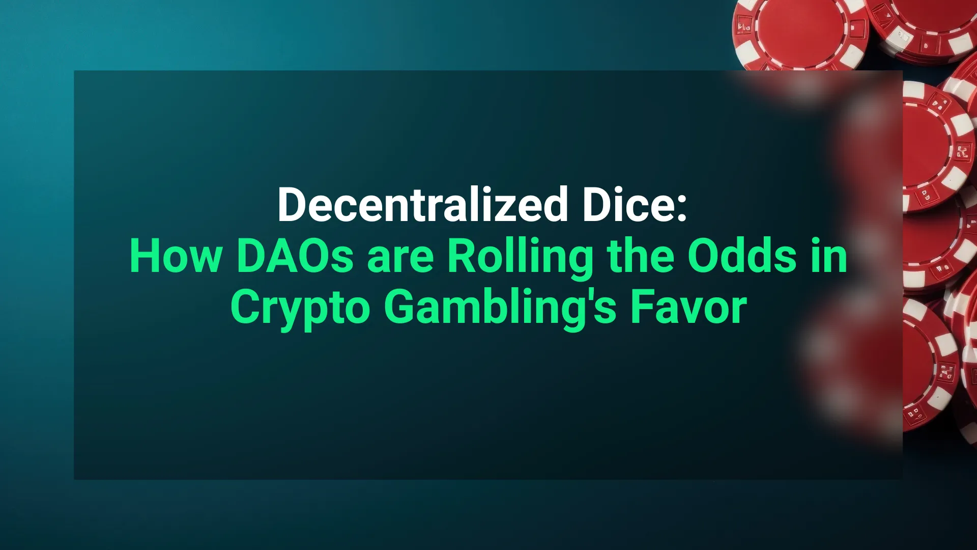 Decentralized Autonomous Organization (DAO) Crypto Gambling