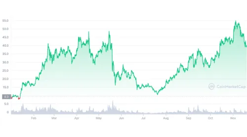 Polkadot-DOT-crypto-price-chart-year-to-date